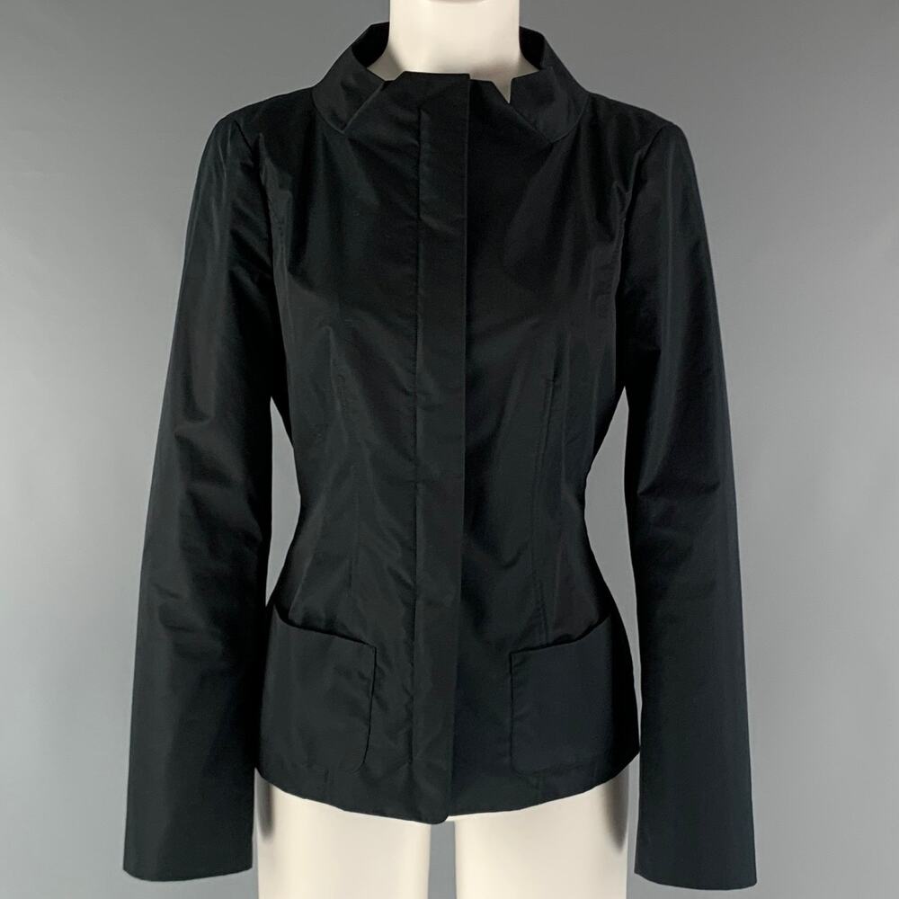 JIL SANDER Size 6 Black Cotton Polyester Blazer